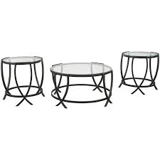 Maybe you would like to learn more about one of these? Ashley Furniture Tarrin 3 Piece Glass Top Coffee Table Set In Black T115 13
