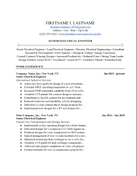 Senior Electrical Engineer Resume Example Free Download