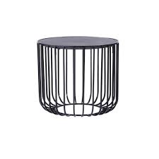 Garten & freizeit bietet eine vielzahl von verschiedenen beistelltischen. Garten Beistelltisch Aus Metall Und Tonfaser Schwarz Erston Maisons Du Monde