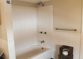 Veranda 8 Ft X 7 1 4 In X 1 4 In Vinyl Pre Finished Reversible Panel Planking Moulding 3 Piece 0102 The Home Depot Beadboard Bathroom Bathroom Shower Panels Small Bathroom