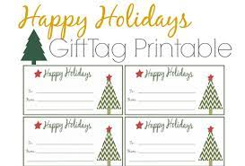 The inside of the greeting card template is blank and is ready for you to add your own personal message. Happy Holidays Gift Tags Free Printable