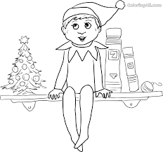 Whether you need ideas for kids or for adults at work, get your elf creativity flowing with this mischievous calendar of inspiration. Elf On The Shelf Coloring Pages Coloringall