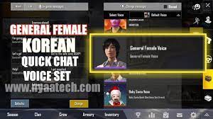 Active Sav General Female Korean Quick Chat Voice Set For Pubg Mobile