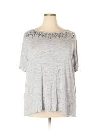 Details About Apt 9 Women Gray Short Sleeve Top 2x Plus