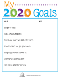 2020 Goal Setting Worksheet Reading Worksheets Goals Worksheet Kindergarten Worksheets