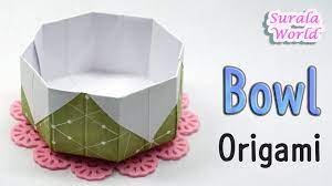 The bowl simply holds the paper mache form in place making it easier to apply. Origami Bowl Dish How To Make A Paper Bowl Tutorial Youtube
