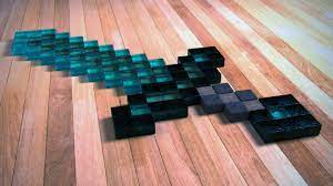 Download the free gold sword printable here (apparently you're not supposed to say the word gold diamond sword. Diamond Sword 3d Render Hypixel Minecraft Server And Maps