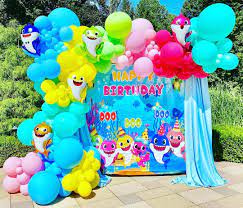 Fashion Balloons Inc On Instagram Baby Shark Doo Doo Doo Backdrop And Desert Table Setup Shark Theme Birthday Girls Birthday Party Themes Baby Shark