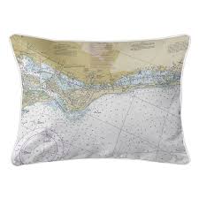 Fl Siesta Key Fl Nautical Chart Lumbar Pillow In 2019