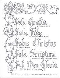 This makes a great history lesson or mini unit study. Five Solas Coloring Page Flanders Family Homelife