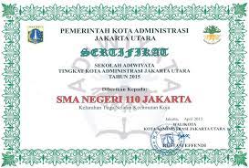 Maybe you would like to learn more about one of these? Sertifikat Dan Penghargaan Sma Negeri 110 Jakarta