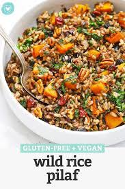 Wild Rice Pilaf With Butternut Squash Gluten Free Vegan Recipe Thanksgiving Recipes Side Dishes Wild Rice Pilaf Wild Rice Recipes