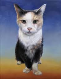 Caixia oil painting gradient sky color watercolor hand painted background. Sunset Background Painting Splendid Beast Pet Portraits