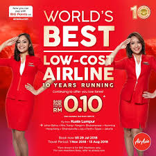 Nah, pas banget buat kamu para traveler yang ingin dapatkan tiket pesawat murah ke destinasi impian bisa coba nikmati promo dari air asia. Celebrating 10 Years Of World S Best With Fares From 10 Cents Prebiu Com