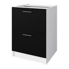 Une cuve métallique dotée d'une poignée, fixe ou amovible, avec ou sans couvercle. Obi Meuble Bas Casserolier L 60 Cm Noir Mat Cdiscount Maison