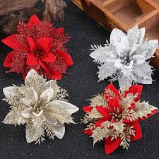 20% off all items · same day delivery · from $19.99 5pcs Artificial Christmas Flowers Glitter Fake Flowers Merry Christmas Tree Decoration Home Diy Xmas Gifts Ornament Navidad 2021 Best Price 5cc0 Goteborgsaventyrscenter