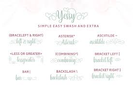 Yessy Swashes Font Digital Swirly Fonts Adventure Fonts