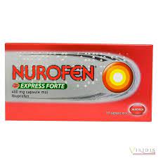 Adulti si adolescenti cu varsta peste 12 ani (= 40 kg): Nurofen Express Forte 400mg X 10 Capsule Moi