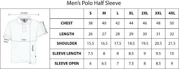 polo t shirts size chart rldm