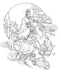 泰王 乍驍宗 taiou saku gyousou 泰麒 蒿里 taiki kouri 十二国記 juuni kokki twelve kingdoms fanart イラスト イラストアート 泰麒