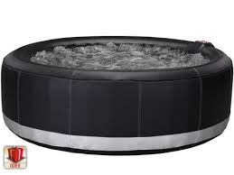 Auf Der Holzterrasse Whirlpool Aufblasbar Aufblasbar Whirlpool