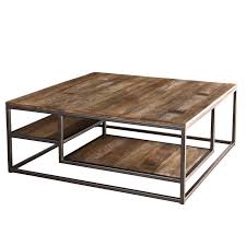 Ce bel espace vide qui fait toute. Table Basse Carree Teck Recycle Tablettes Swing Tables Basses Pier Import