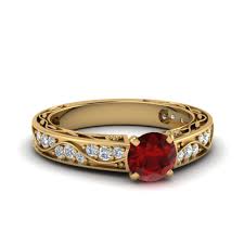 Choose from an incredible selection of jewelry and gifts at unbeatable prices. Vintage Round Ruby Engagement Ring In 14k Yellow Gold Fascinating Diamonds