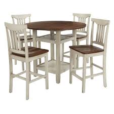 Weehom bar table with 2 bar stools, pub dining height table set, kitchen counter with bar chairs,bistro table sets for kitchen living room, built in storage layer, easy assemble. 5pc Berkley Counter Height Dining Set Antique White Osp Home Furnishings Target