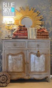 Create This Two Color Foil And Torn Chalk Paint Cabinet Finish Painted Furniture Shabby Chic Dresser Paint Furniture