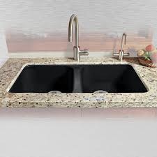 Shop porcelain kitchen sinks for undermount installations. Ceco Royal Palm Undermount 33 Cast Iron Double Bowl Kitchen Sink At Menards