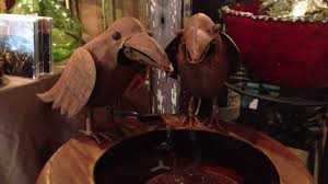 Crows beaks open and close with the water flow. Crow Fountain Youtube