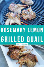 Rosemary Lemon Grilled Quail Grillgirl Recipe Grilled Quail Recipes Quail Recipes Summer Dinner Recipes Grill