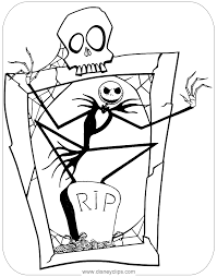 Jack skellington and sally kissing coloring page . The Nightmare Before Christmas Coloring Pages Disneyclips Com