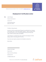 Previous Employment Verification Letter Pdf Templates Jotform