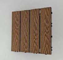 Tunearary 11.8 in. x 11.8 in. Outdoor Patio 3D TEAK Wood ...