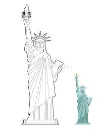 Use these images to quickly print coloring pages. Statue Of Liberty Coloring Book Symbol Of Freedom And Democracy Stock Vector Illustration Of Blue Monument 69587696