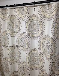 Fabric Custom Shower Curtain Carousel Sand Colors Ivory Brown Grey And Gold Extra Long Extra Wide Shower Custom Shower Curtains Grey And Gold Shower Curtain