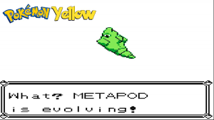 Metapod Evolves Into Butterfree Pokemon Yellow