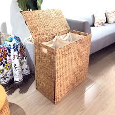 Choose from contactless same day delivery, drive up and more. Bayou Breeze Wicker Double Sided Laundry Clothes Hamper Basket Seagrass With Lid Reviews Wayfair