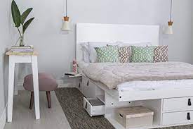 Download the complete design plans and cut list here. Memomad Bali Storage Platform Bed With Drawers Queen Size Off White Pricepulse