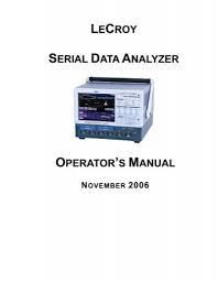 Check spelling or type a new query. Lecroy Serial Data Analyzer Operator S Manual Trs Rentelco