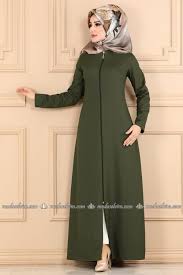 Modaselvim Ferace Fermuarli Ferace 3003bgs354 Haki Muslim Fashion Dress Muslim Fashion Outfits Modern Hijab Fashion