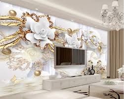 3d wall stickers with adhesive,natural brick pattern effect, simple and modern style. Buy Avikalp Exclusive Awz0173 3d Home Decoration Wallpaper Circle Luxury Gold White Flowers Ball Jewelry Hd 3d Wallpaper 274cm X 213cm Online At Low Prices In India Amazon In