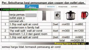 Sebutharga Kerja Kerja Pendawaian Elektrik