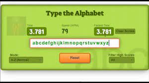 How fast can you type the alphabet? Type The Alphabet Game Record Typing Records Speed Typing Online Typing Games