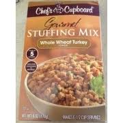 We produce a wide range of cookie, cracker and bread products at multiple facilities, and the mix of we urge the management of pepperidge farm and their corporate parent, the campbell's soup. Chef S Cupboard Whole Wheat Turkey Stuffing Mix Calories Nutrition Analysis More Fooducate