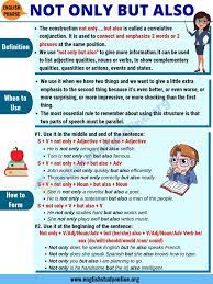 Not Only But Also Definition Usage Useful Examples In English English Study Online English Grammar Teaching English Grammar English Learning Spoken