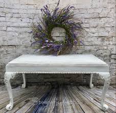 Ornate And Fancy Solid Wood Coffee Table With Queen Anne Legs This Piece Was Hand Painted With White Ch Solid Wood Coffee Table White Chalk Paint Coffee Table