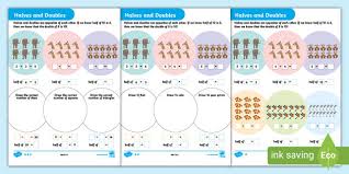 doubling and halving worksheets maths resources