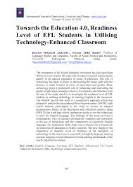 Maybe you would like to learn more about one of these? Pdf Towards The Education 4 0 Readiness Level Of Efl Students In Utilising Technology Enhanced Classroom